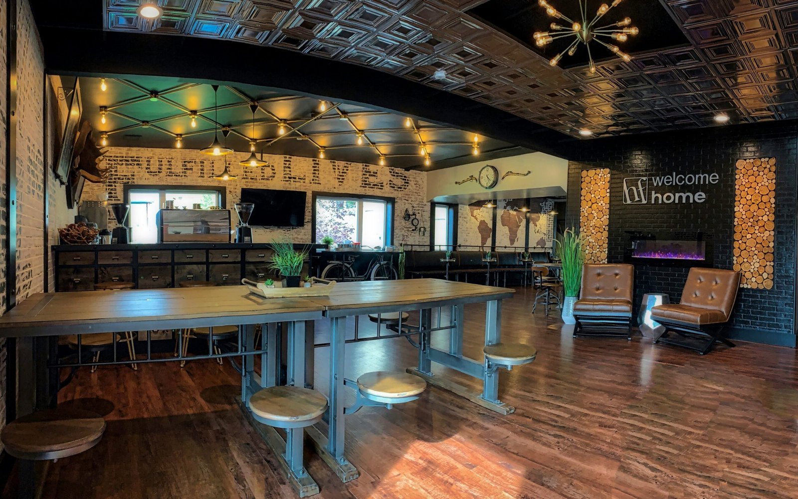 brown wooden table and chairs